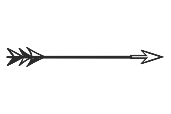 Arrow Drawing: A Bold Black Decorative Divider