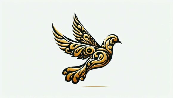 Decorative Dove: Elegant Digital Illustrations for Every Project