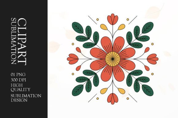Decorative Floral Design Clipart: A Versatile Creative Asset