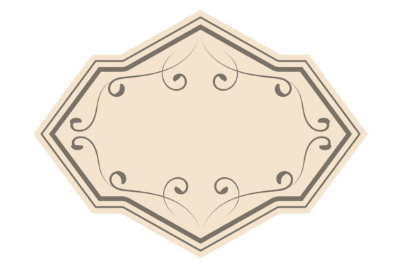 Decorative Label Template: Calligraphic Elegance for Modern Branding