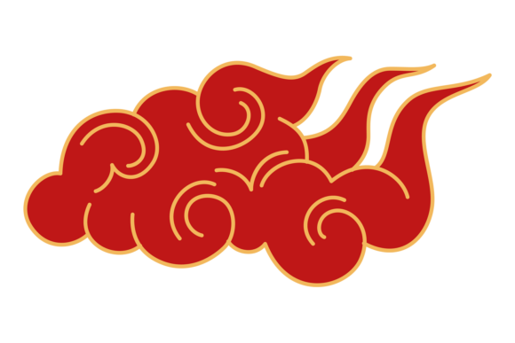Decorative Red and Golden Asian Cumulus: A Designer's Guide