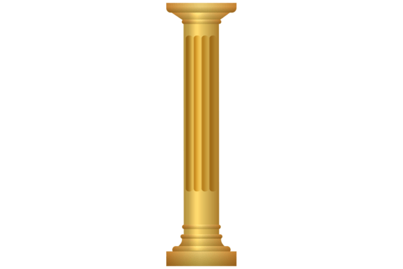 Golden Pillar. Decorative Architecture E: A Designer's Deep Dive