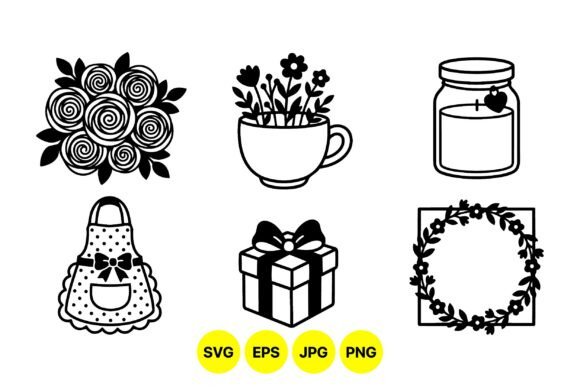 Modern Charm for Every Project: The Sweet Home Decorative Clipart Set
