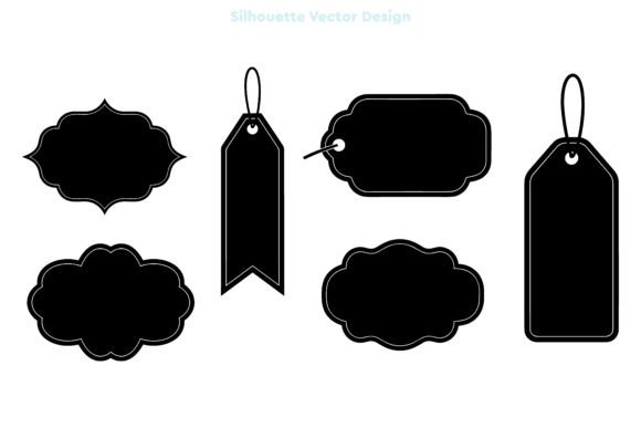 Stylish Decorative Paper Hanging Tag Silhouette for Projects