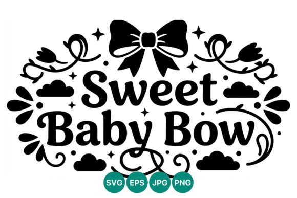 Sweet Baby Bow Decorative Calligraphy: A Design Asset for Impactful Branding