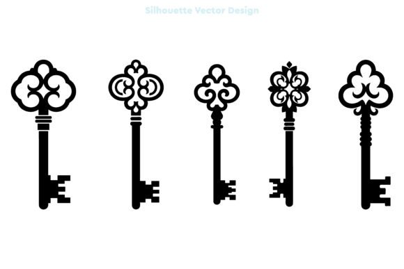 Unlock Timeless Elegance with Classic Decorative Vintage Key Vectors