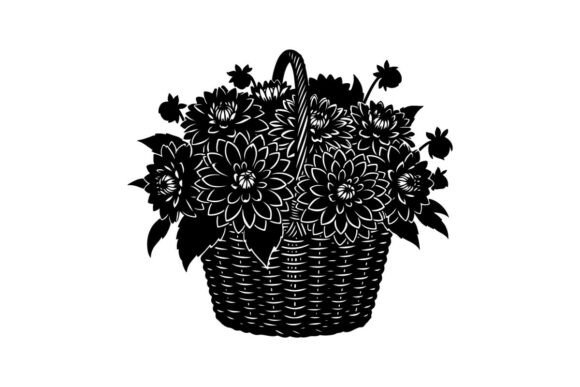 Wicker Basket Filled with Decorative Bla: A Designer's Nostalgic Asset